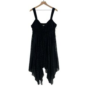 olivia matthews lace dress Olivia Matthews Lace Floral Dress Navy Gold Petite Large Womens